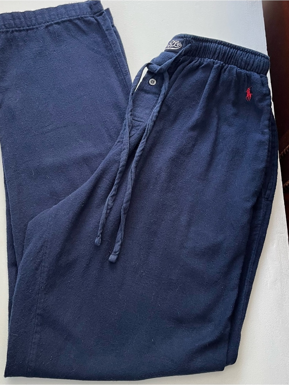 Polo Ralph Lauren Pants Mens Size M Blue/Red Pony Lounge Pajama Sleepwear Casual